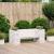 Banchetă cu jardiniere, alb, 167,5x60x65 cm, lemn masiv de pin GartenMobel Dekor