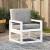 Scaun de grădină, alb, 57,5x63x76 cm, lemn masiv de pin GartenMobel Dekor