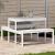 Masă de picnic, alb, 110x134x75 cm, lemn masiv de pin GartenMobel Dekor