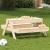 Masă de picnic cu groapă de nisip pentru copii, lemn masiv pin GartenMobel Dekor