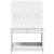 Scaun de grădină, alb, 50,5x55x77 cm, lemn masiv de pin GartenMobel Dekor