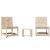 Set mobilier de grădină, 3 piese, lemn masiv de pin GartenMobel Dekor