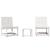 Set mobilier de grădină, 3 piese, alb, lemn masiv de pin GartenMobel Dekor