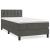 Pat box spring cu saltea, gri închis, 100x200 cm, catifea GartenMobel Dekor