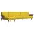 Canapea extensibilă în formă de L galben 279x140x70 cm catifea GartenMobel Dekor