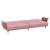 Canapea extensibilă cu suporturi de pahare, roz, catifea GartenMobel Dekor