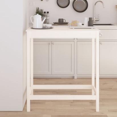Masă de bar, alb, 100x50x110 cm, lemn masiv de pin GartenMobel Dekor