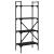 Bibliotecă cu 4 niveluri, negru, 56x31,5x138,5 cm lemn compozit GartenMobel Dekor