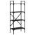 Bibliotecă cu 4 niveluri, negru, 56x31,5x138,5 cm lemn compozit GartenMobel Dekor