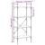 Bibliotecă cu 4 niveluri, negru, 56x31,5x138,5 cm lemn compozit GartenMobel Dekor