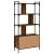 Bibliotecă cu uși stejar fumuriu 76,5x30x154,5 cm lemn compozit GartenMobel Dekor