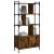 Bibliotecă cu uși stejar fumuriu 76,5x30x154,5 cm lemn compozit GartenMobel Dekor