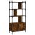 Bibliotecă cu uși stejar fumuriu 76,5x30x154,5 cm lemn compozit GartenMobel Dekor