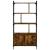 Bibliotecă cu uși stejar fumuriu 76,5x30x154,5 cm lemn compozit GartenMobel Dekor