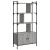 Bibliotecă cu uși gri sonoma 76,5x30x154,5 cm lemn compozit GartenMobel Dekor