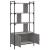 Bibliotecă cu uși gri sonoma 76,5x30x154,5 cm lemn compozit GartenMobel Dekor