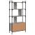 Bibliotecă cu uși gri sonoma 76,5x30x154,5 cm lemn compozit GartenMobel Dekor