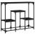 Măsuță consolă, negru, 89,5x28x76 cm, lemn prelucrat GartenMobel Dekor