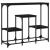 Măsuță consolă, negru, 89,5x28x76 cm, lemn prelucrat GartenMobel Dekor