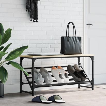 Suport de pantofi, stejar sonoma, 90x30x45 cm, lemn prelucrat GartenMobel Dekor