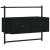 Dulap TV montat pe perete, negru, 60,5x30x51 cm, lemn prelucrat GartenMobel Dekor
