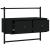 Dulap TV montat pe perete, negru, 60,5x30x51 cm, lemn prelucrat GartenMobel Dekor