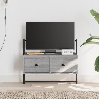 Dulap TV montat pe perete, gri sonoma, 60,5x30x51 cm, lemn GartenMobel Dekor