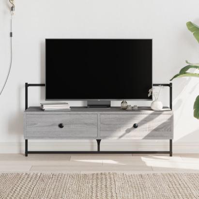 Dulap TV montat pe perete, gri sonoma, 100,5x30x51 cm, lemn GartenMobel Dekor