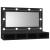 Dulap cu oglindă și LED, negru, 90x31,5x62 cm GartenMobel Dekor