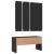 Set de mobilier pentru hol, negru, lemn prelucrat GartenMobel Dekor