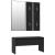 Set de mobilier pentru hol, negru, lemn prelucrat GartenMobel Dekor