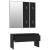 Set de mobilier pentru hol, negru, lemn prelucrat GartenMobel Dekor