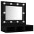 Dulap cu oglindă și LED, negru, 60x31,5x62 cm GartenMobel Dekor