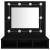 Dulap cu oglindă și LED, negru, 60x31,5x62 cm GartenMobel Dekor