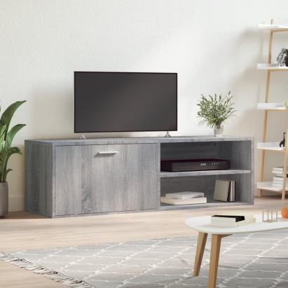 Comodă TV, gri sonoma, 120x34x37 cm, lemn prelucrat GartenMobel Dekor