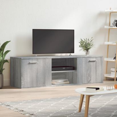 Comodă TV, gri sonoma, 120x34x37 cm, lemn prelucrat GartenMobel Dekor