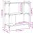 Bibliotecă cu 3 niveluri, negru, 76x32x88 cm, lemn prelucrat GartenMobel Dekor