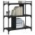 Bibliotecă cu 3 niveluri, negru, 76x32x88 cm, lemn prelucrat GartenMobel Dekor