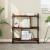 Bibliotecă cu 3 niveluri, stejar fumuriu, 76x32x88 cm, lemn GartenMobel Dekor