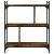 Bibliotecă cu 3 niveluri, stejar fumuriu, 76x32x88 cm, lemn GartenMobel Dekor