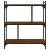 Bibliotecă cu 3 niveluri, stejar maro 76x32x88 cm lemn compozit GartenMobel Dekor
