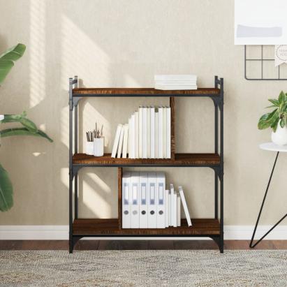 Bibliotecă cu 3 niveluri, stejar maro 76x32x88 cm lemn compozit GartenMobel Dekor