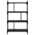 Bibliotecă cu 4 niveluri, negru, 76x32x123 cm, lemn prelucrat GartenMobel Dekor