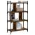 Bibliotecă cu 4 niveluri, stejar fumuriu, 76x32x123 cm, lemn GartenMobel Dekor