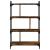 Bibliotecă cu 4 niveluri, stejar fumuriu, 76x32x123 cm, lemn GartenMobel Dekor