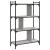 Bibliotecă cu 4 niveluri gri sonoma 76x32x123 cm lemn compozit GartenMobel Dekor