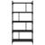 Bibliotecă cu 5 niveluri, negru, 76x32x158 cm, lemn prelucrat GartenMobel Dekor