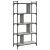 Bibliotecă cu 5 niveluri gri sonoma 76x32x158 cm lemn compozit GartenMobel Dekor