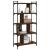 Bibliotecă cu 5 niveluri stejar maro 76x32x158 cm lemn compozit GartenMobel Dekor
