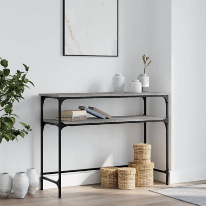 Măsuță consolă, gri sonoma, 100x35,5x75 cm, lemn prelucrat GartenMobel Dekor